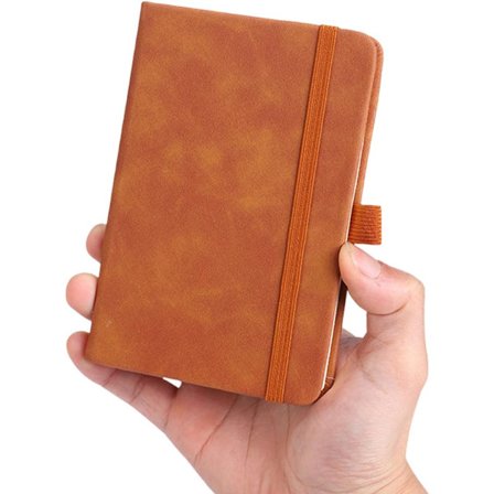 Anteckningsbok i konstläder A6 Brun 96 Sidor Planerare Journal Kontor Professionell