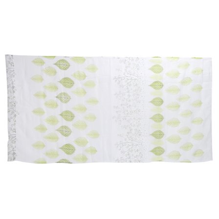 Gennemsigtigt vinduesgardin med bladtræsmønster til balkon, soveværelse, stue