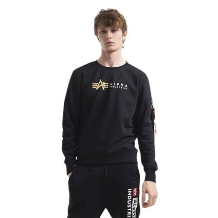 Alpha Industries, Bluza 118312Fp 03 Czarny, Mężczyzna, Rozmiar: S