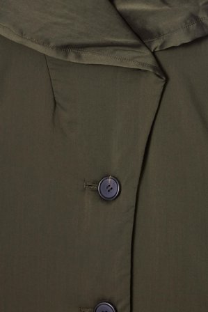 COS Women's Cappotto Imbottito Oversize Con Collo A Scialle in Verde