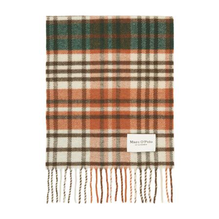 Marc O'Polo Checked woven scarf orange, Herr Halsdukar, Herr, Storlek: ONE SIZE