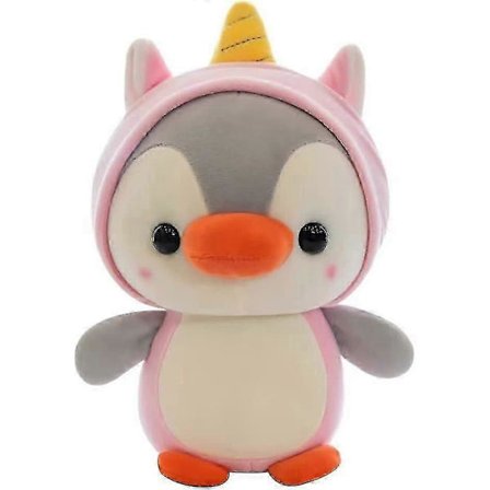 Pingvin Enhjørning Plysdyr, Søde Plyslegetøj til Børn Drenge, Gave til Elskere 10 Tommer (ROSA)