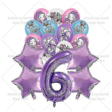 Kpop Demon Hunters Födelsedagskalas Set – Duk, Tallrikar, Muggar, Ballonger & Tårtdekoration för Barnkalas