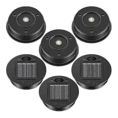 6 stk Erstatningstopper for solcellelamper 7 Solcellelampe Deler LED Solpanel Lyktlokk Lamper for Utendørsbruk - MXBC