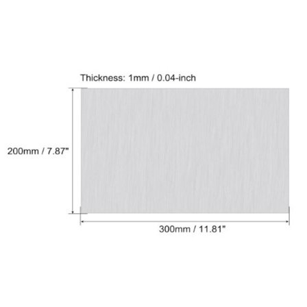 1 stk rektangulær 7075 aluminiumsplate