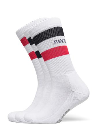 Pe 3Pk Sports Stripe Crew Underwear Socks Regular Socks Multi/mønstret Panos Emporio