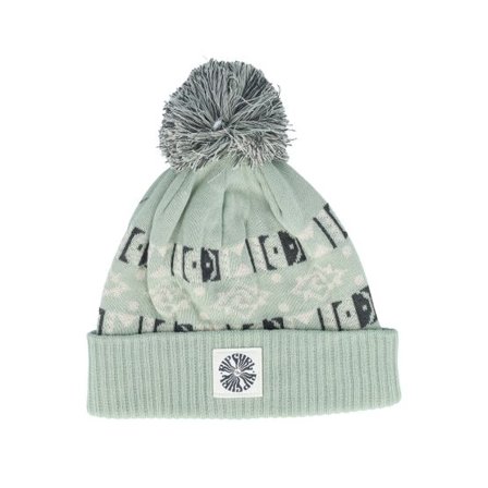 Rip Curl - Grön pom Beanie - Jacquard Tall Beanie Sage Pom @ Hatstore