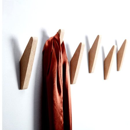 6 Pak Eg Trævægkroge Minimalistisk Design Høj Belastning Badekåbe Krog Væghængt