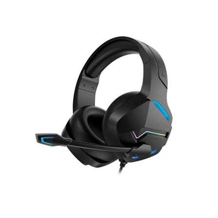 Gamingheadset med mikrofon för PC PS4 PS5 Xbox One Series XS Hörlurar med mikrofon för Playstation Svart YEMAESRE