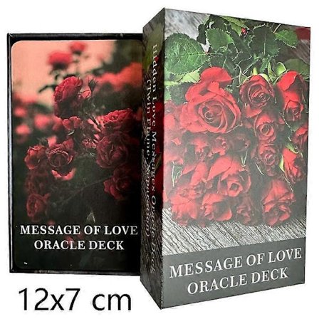12x7 cm Message Of Love Oracle Kortspil Uden Manual
