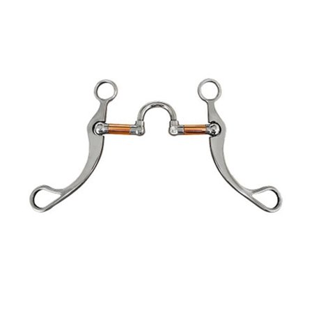 Rustfritt stål Snaffle Bit Heste bitt Western Snaffle Bits for munn trening Bitt med kobberport