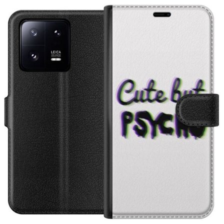 Kompatibel Tegnebogsetui til Xiaomi 13 Pro Rainbow-farvet legetøjsfigur med et glad ansigt og farverige cirkler i en legesyg studieillustration