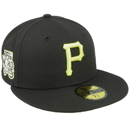 New Era - MLB Schwarz Cap - Pittsburgh Pirates 59FIFTY Summerpop Black/Neon Fitted @ Hatstore