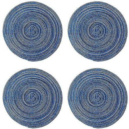 Vaskbare Ovale Bordskånere, Skridsikker, Varmebestandig, Flettet, til Spisebord, til Familiemiddage og Ferie