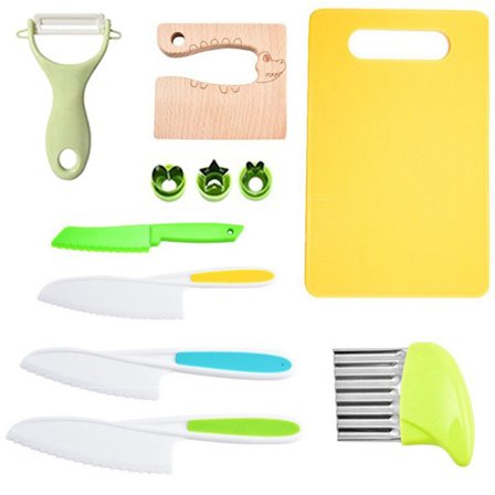 Børns køkkenknive Køkkensæt Køkkenredskaber til børn Flerfarvet