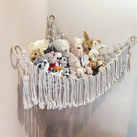 Hængekøje til net til opbevaring af krammedyr