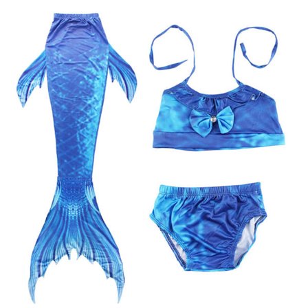Havfruehaler til Svømning til Piger Børn Havfrue Badetøj
