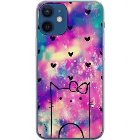 Kompatibelt Mobildeksel til Apple Apple iPhone 12 mini Katt med hjerter