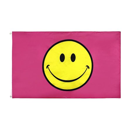 Rosa Smiley Face 90*150cm Banner Smile Flag Banner Väggbonad Universitets Sovsal Dekoration