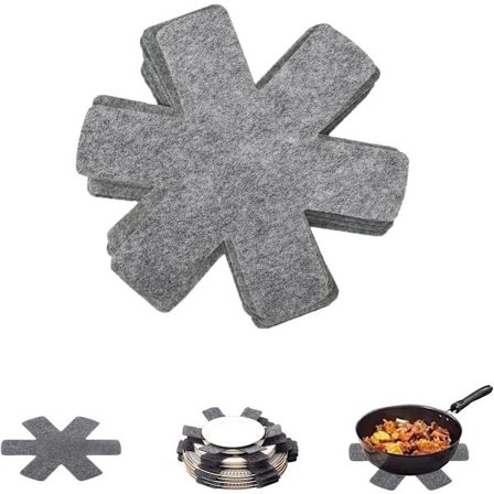 Grytskydd - 10 stycken - 26 × 5,4 cm - Filt - Halkfri underlägg - Skyddsdynor - Möbelskydd och hållbarhet - För skydd av grytor, stekpannor