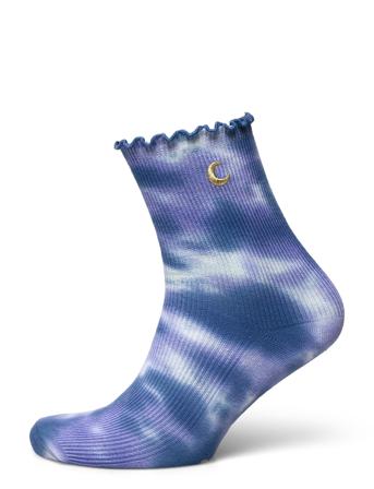 Tie Dye Sock Indigo Lingerie Socks Regular Socks Monivärinen/Kuvioitu Maanesten