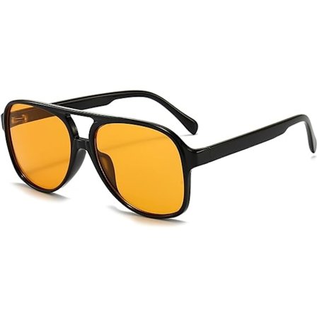 Retro Polariseret Solbriller til Kvinder Mænd Oversized Vintage 70'er Pilot Solbriller Stor Ramme Klassisk Dobbelt Bro Retro Briller