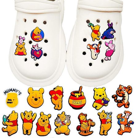 20 stk Winnie the Pooh Sko Charms til Croc-sko og Sandaler Tegneserie Dekoration Tilbehør Gaver