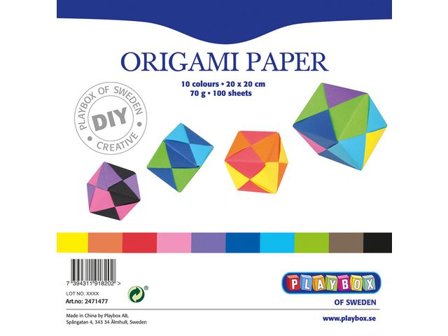 PLAYBOX Origamipapper 500/fp - Lyreco - Skola och förskola - Hobbypapper - Specialpapper