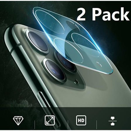 2 Pack iPhone 11, 11 Pro, Pro Max Kamera Härdat Glas Skärmskydd