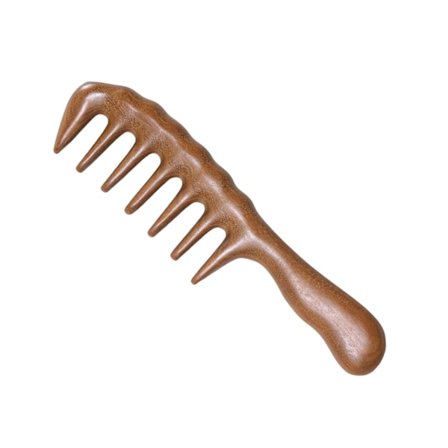 Sandeltræ Massage Kam - Træ Hovedbundsmassage & Gua Sha Værktøj til Hårvækst, Håndlavet Grøn Loc Kam til Kvinder & Mænd - Naturlig