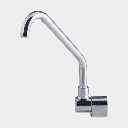 Torneira simples para barco Barka BR0100, com bica rebatível e giratória, 3/8" G (BSP), latão cromado