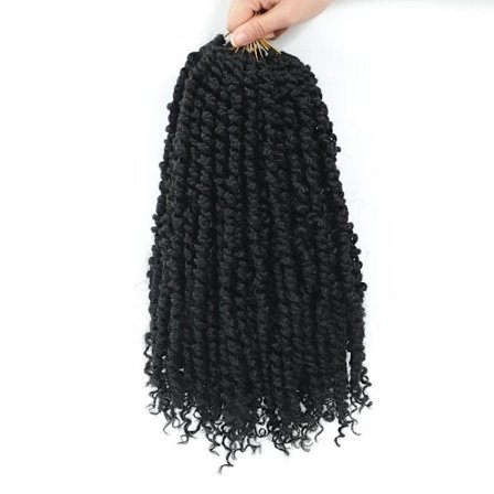 Twist Crochet Hair Hair Extension SVART