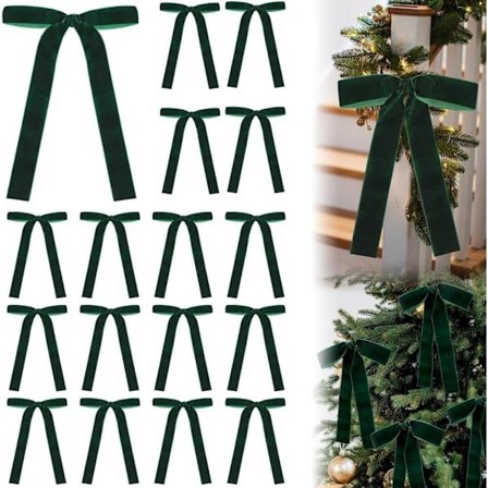 12 julrosetter i sammet för julgranen, flera färgval