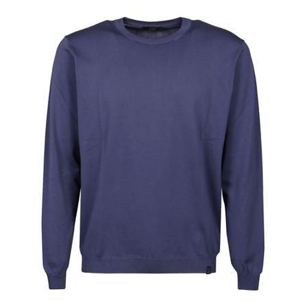 Fay Round Neck Sweater Blå, Herre