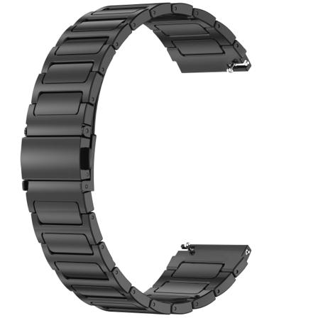 Urrem i rustfrit stål til Xiaomi Haylou RT2 LS10, 22mm Sort