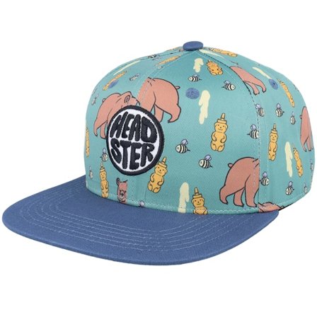 Kinder Headster - Blau snapback Cap - Kinder Honey Bear Iguana Green Snapback @ Hatstore