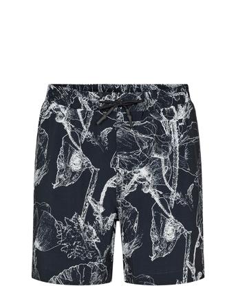 Aklt Shark Aop Swim Badeshorts Marineblå Anerkjendt*Betinget Tilbud