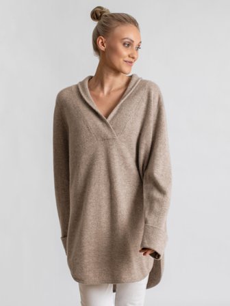 Kashmina - Kashmirgenser "Ida" - toast - Size XS