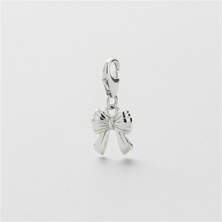 Bow Charm - Sterling Silver - Safira