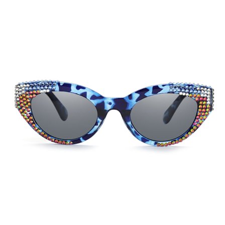 Women Cat Eye Polarized Bling Sunglasses Rhinestones Shades Handmade AT