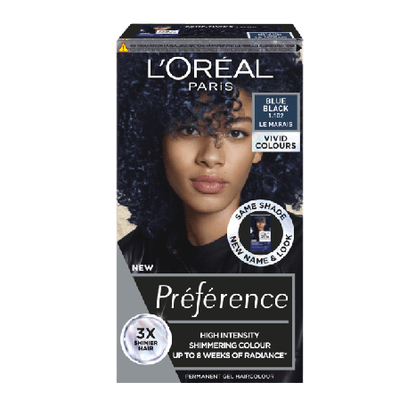 L'Oréal Paris Préférence Vivid Colors Hårfärg Unisex Svart 1 ST