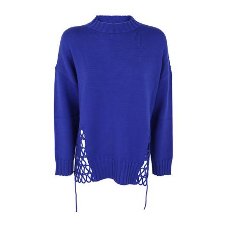 PierAntonioGaspari, Round-neck Knitwear Niebieski, Kobieta, Rozmiar: S