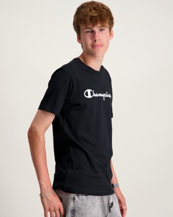 Champion SS Tee Zwart T-shirts Jongens - Kids Brand Store