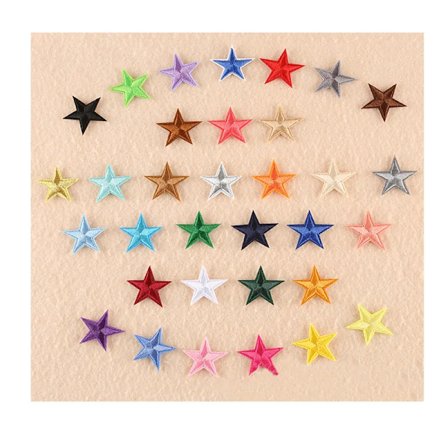 10pcs Small star embroidered patch DIY cartoon badge hat logo accessories of iron on application transfers