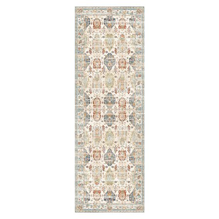 Hallmatta, Tvätthållbar Matta, Halksäker Vattenavvisande Golvmatta, Låg Ludd Mjuk Vintage Matta för Entré Sovrum Tvättstuga Inomhus, Stil 3