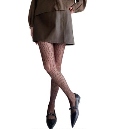 Sommer Tynde Gennemsigtige Mønstrede Strømper til Kvinder Søde Fiskenet Strømper Strømpebukser Høj Talje Strømpebukser Gaver orange[D]