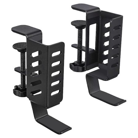 Lodret Laptop Stand til Skrivebordsside, Laptop Skrivebordsmontering uden Boring, Hængende Laptop Holder til Skrivebordsside, Klemme på Skrivebord A