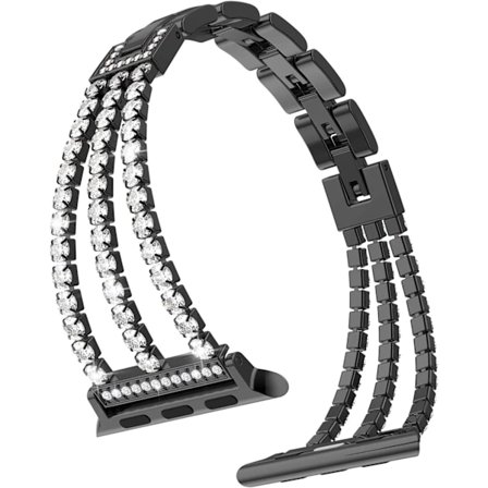 Svart - Band Kompatibel med Apple Watch 38mm 40mm Blankt Rostfritt Stål Armband för iWatch 7 Series, SE 6 Series 5 4 3 2 1