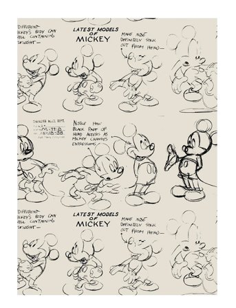Poster & Frame Disney - Mickey Mouse Latest Models Of Mickey - Cream - 50X 70CM