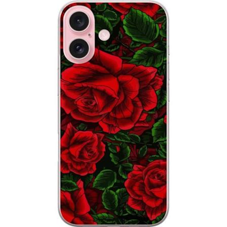 Apple iPhone 16 Gjennomsiktig deksel Blomster